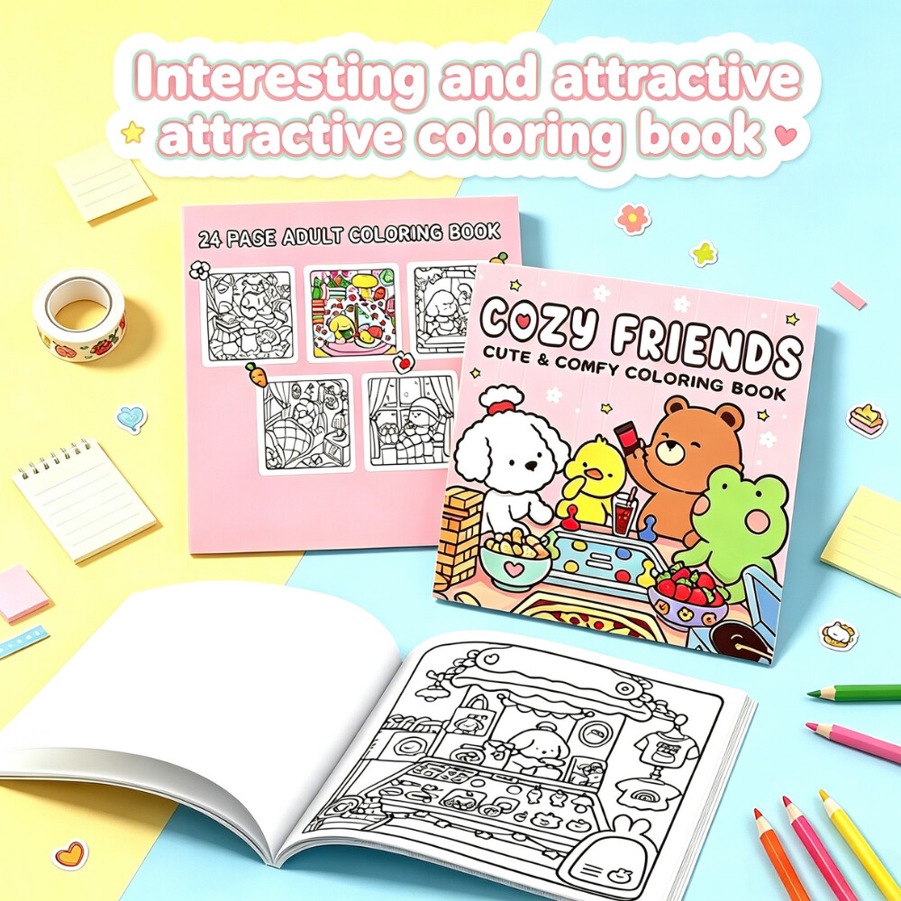 Adult Coloring Book Stress Relief - عرض خاص: كتب تلوين لطيفة ومريحة،