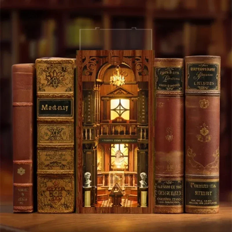 رف كتب فلسفية للديكور المنزلي، - مراجعة Diy Wooden Book Nook Kit Shelf Insert وسعره