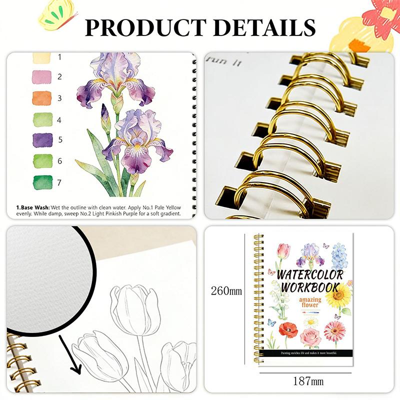 دفتر رسم بالألوان المائية ذو غ - مراجعة Stationery Books وسعره
